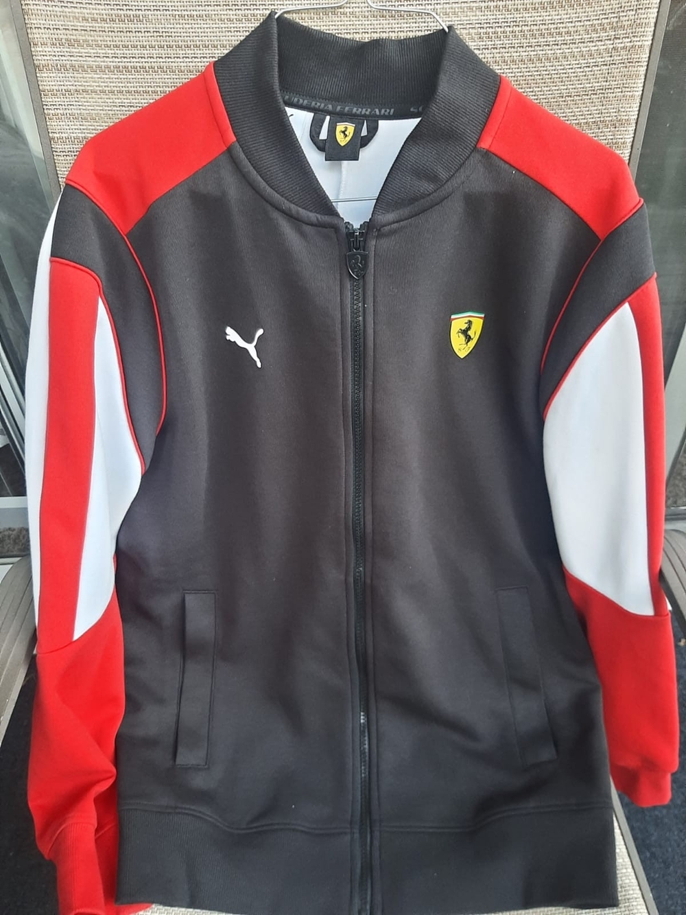 Puma Scuderia Ferrari T7 Black & Red Zip Jacket